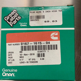 Onan High-Tension Plug Wire 9-Inch: Reliable Ignition for Optimal Engine Performance