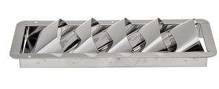 attwood 1488-5 Corrosion-Resistant Stainless Steel Marine Louvered Vent, Silver, One Size