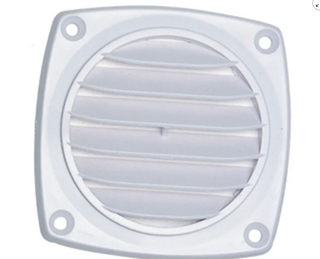 Louvered 3" Hose Vent, White