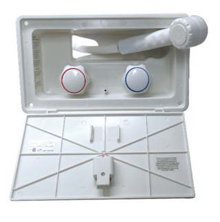 Hot-Cold Transom Shower with Latch