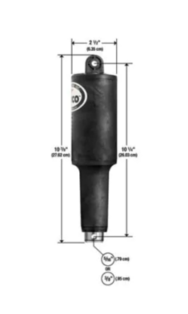 Lenco 101xds Short Extreme Duty Actuator - 12v - 2-1/4" Stroke W/5/16" Hardware