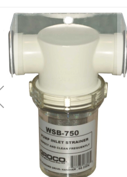 3/4 inch Pump Strainer and Bracket | Groco WSB-750-P
