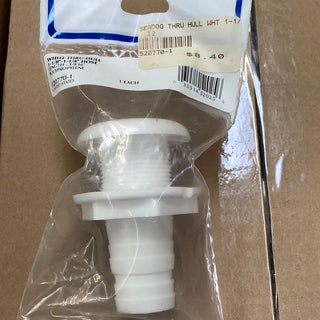 Seadog White 1-1/8" Thru-Hull Fitting - Secure Water Passage for Your Vessel
