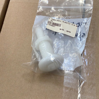 Dependable White Plastic Thru-Hull Fitting - 5/8 Inch